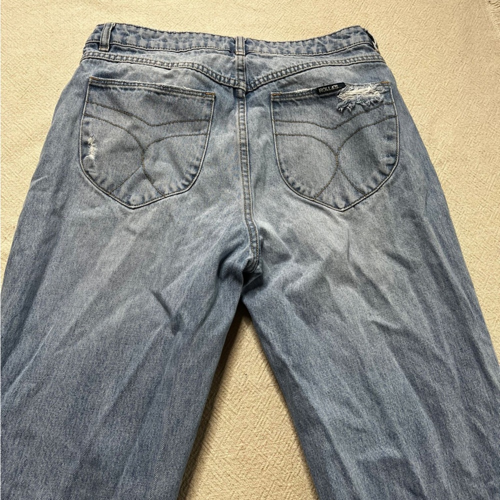 Rolla’s Eastcoast Flare Sofia Worn Distressed Jeans 32 - Picture 5 of 6